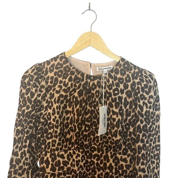 NWT Reformation Laken Dress in Leo animal leopard print 4 - Picture 5 of 11